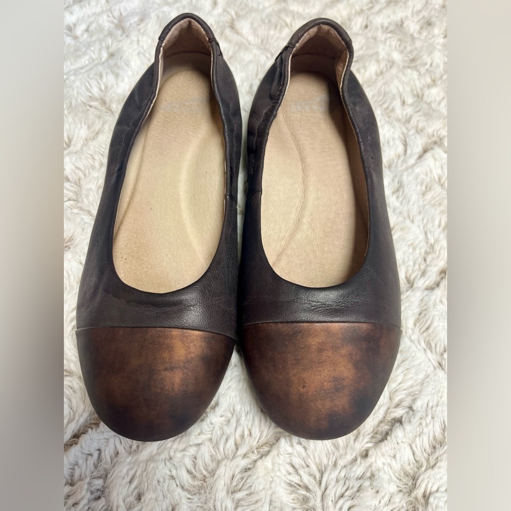 Dansko Lisanne Ballet Flats Comfort Shoes Napa Leather Slip On Loafers